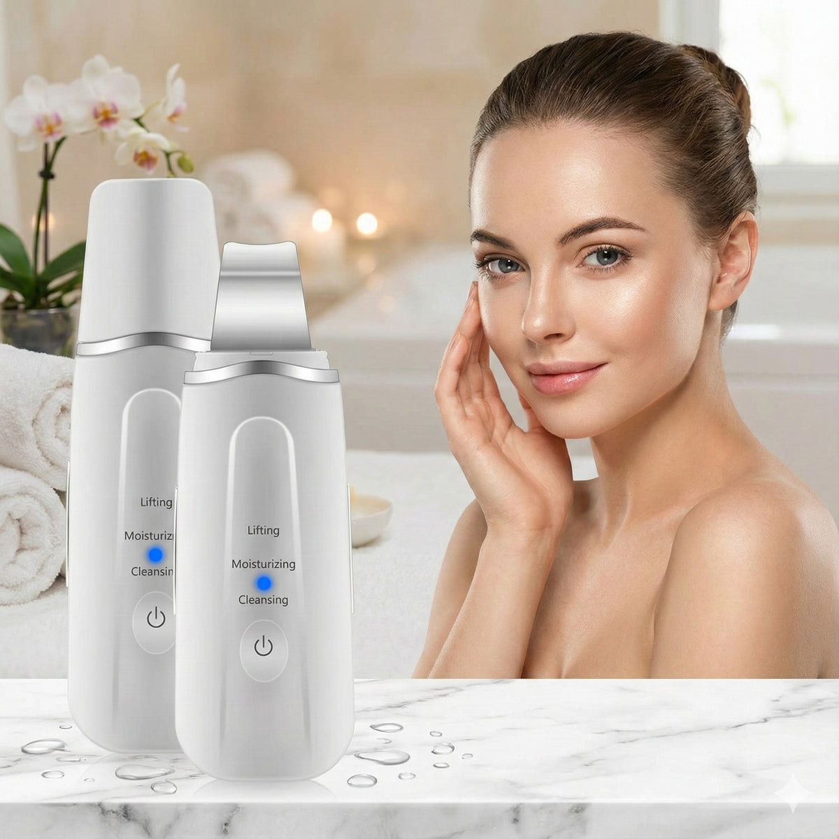 Ultrasonic Facial Cleanser with Pore Vacuum Device